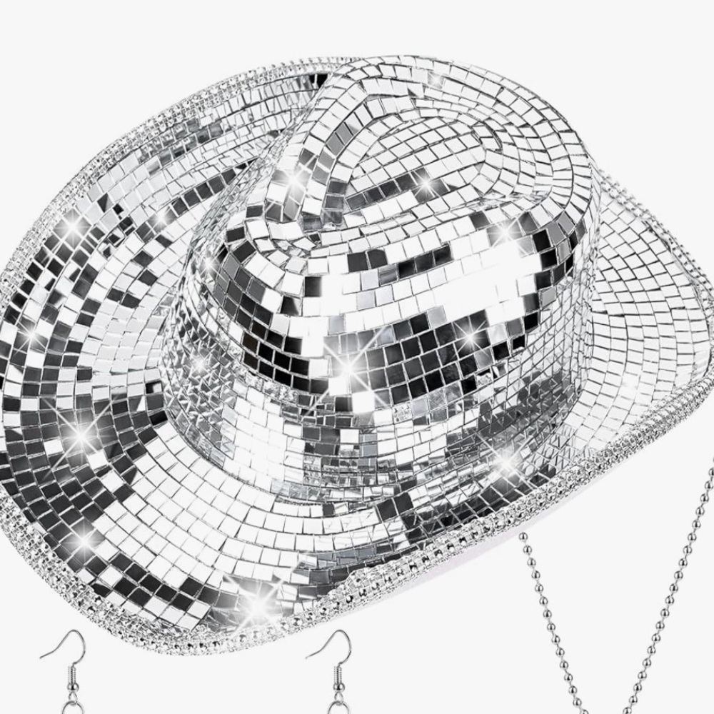 Amazon Silver Sequin Cowboy Hat